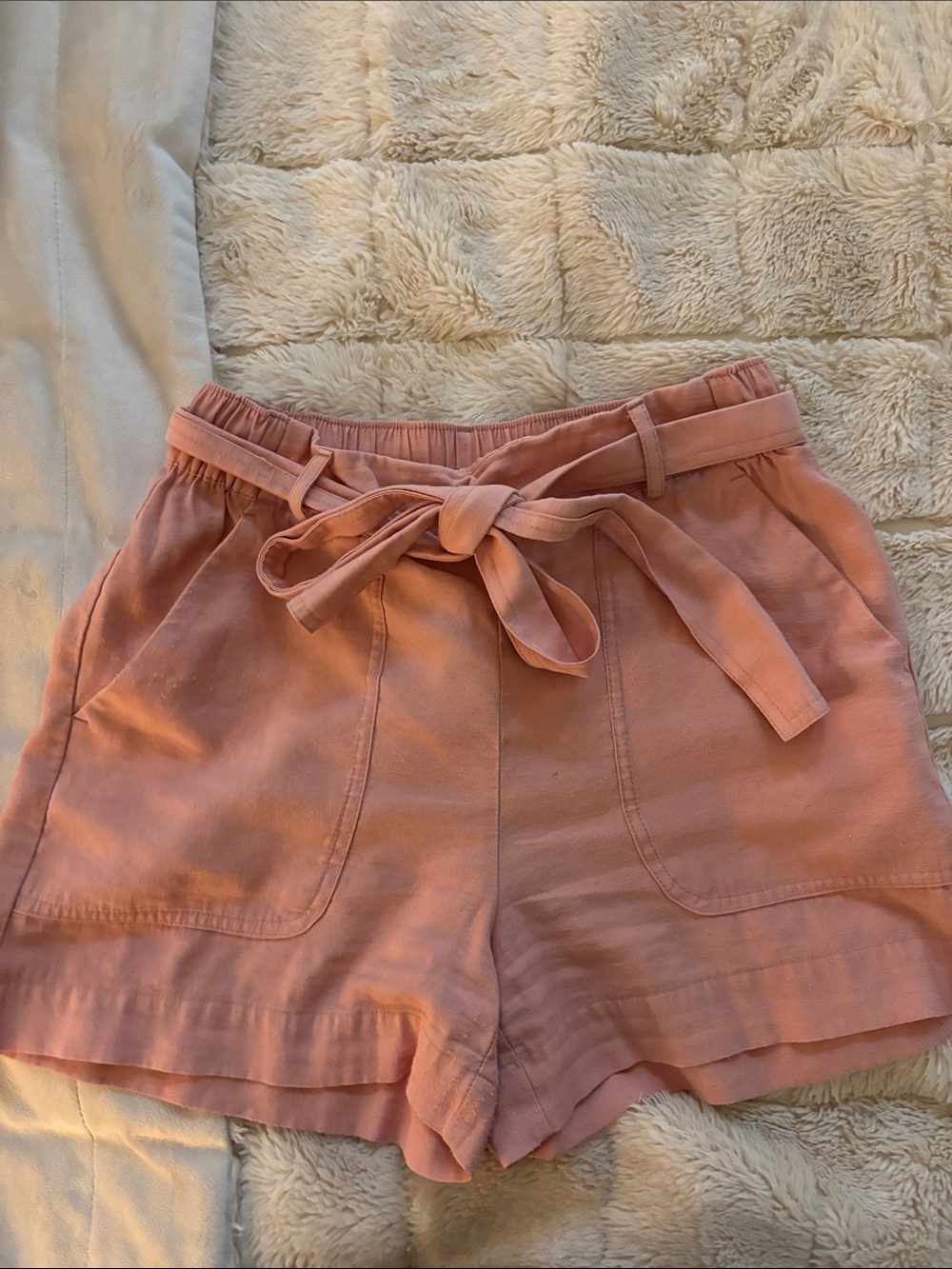 a new day Soft Peach High-Waist Tie Shorts